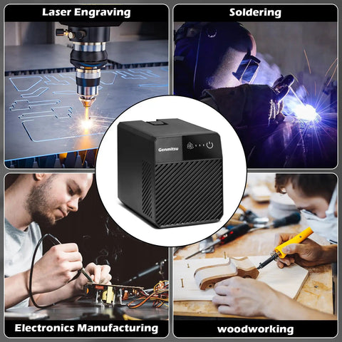 Portable Fume Extractor With Five Layer Filtration for laser engraving, soldering, electronics manufacturing, woodworking.
