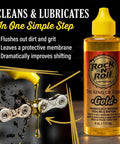 Gold Bike Chain Lube 4oz Two In One Clean And Lubricates For Road Track MTB And BMX Quiet Smooth Shifting lubrication bottle