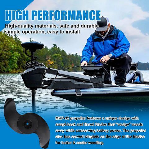 Pro Trolling Motor Propeller Weedless Wedge Two Style Fits Three And Five Eighths Inch Motor Diameters For All Terrain Endura Max Pro Maxxum Edge Camo Series Boats OE Replacement 2091160 1865017 1pc