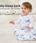 Baby wearing Lightweight Baby Sleep Sack Cozy As A Cloud 0.5 Tog Wearable Blanket For 0 To 6 Months Two Way Zipper Newborn Infant Sleeping Bag