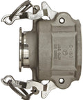 316 Stainless Cam And Groove Transition Sanitary Hose Fitting With Socket End And Clamp End One And A Half Inch Connector
