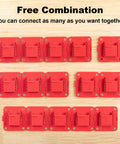 Wall Mount Tool Hanger For Craftsman 20V Drills, 5 Pack Tool Holder Organizer in red on wood surface