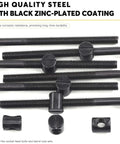 Rock Solid M6 X 80 Mm Hex Socket Cap Bolts With Barrel Nuts Knockout Grade Hardware Set showing black zinc-coated steel fasteners.