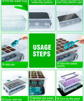 Step-by-step guide to Self Watering Seed Starter Tray With Grow Light And Heat Mat 80 Cell Kit setup and use