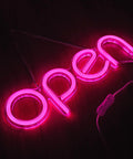 Open Sign For Business Pink 16x6 Inch Attention Grabbing Open Close Display With Low Voltage Bright Lights On Off Switch