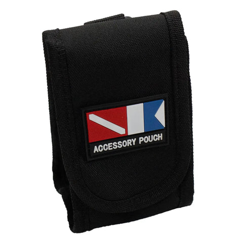 Diving BCD Utility Pouch With 2 Inch Webbing Loop And Back Clip Holds Up To 2.5 X 2.5 X 6 Inches Of Gear Velcro Diver Logo Closure Durable