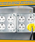8 Pack 4x4 Inch Metal Receptacle Box Covers for Square Exposed Work Receptacles 4 Inch Electrical Boxes 2 Duplex