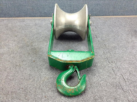 6 Inch Hook Type S Snatch Block With Forged Steel Closure Hooks And Aluminum Alloy Sheaves Heavy Duty for Cable Lifting