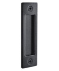 Matte Black Sliding Barn Door Handles Set With Included Hardware Kit, Easy Surface Mount Installation, front view