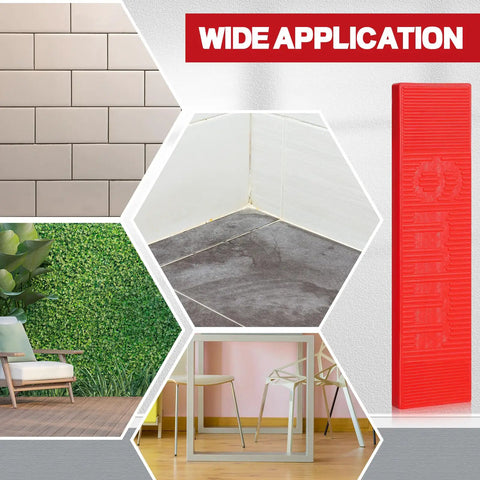 Professional Grade 200 Count Quarter Inch Thick Red Plastic Shims for No Sweat Tile Leveling and Reliable Door Window Gap Filling