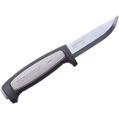 Robust Fixed Blade Knife With Carbon Steel Blade And Combi Sheath, 3.6 Inch Workhorse For Precise Cuts, ergonomic handle visible