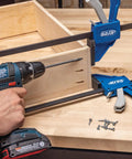 Pocket Hole Jig Micro For Thin Stock And Cabinets For Thirty Three Percent Smaller Micro Pocket Holes In One Half And Three Quarter Thick Materials For Strong Joints On Drawers Repairs And Quick Woodworking Projects used on drawer