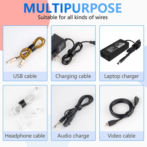 Multipurpose use of 120 Pack Reusable Cable Ties For Cords 5 6 8 Inch Data Cable Organizer Ties Cord Wraps For Charging Cables