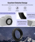 T2 Ring Adapter With 42mm Thread For Canon EOS DSLR SLR Cameras Metal T Mount Telescope Camera Adapter For Terrestrial And Celestial Imaging Astrophotography Accessories display with camera and night sky