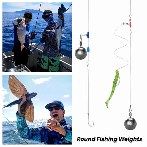 Forty Piece Round Fishing Weights Set Ball Sinkers With Barrel Swivels For Saltwater And Freshwater Casting Drop Shot Catfishing Three Eighth Ounce Ten Gram Lead Weights Built Tough For Real World Fishing, round lead sinkers with swivel rig
