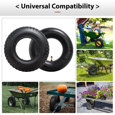4.10/3.50-6 Tires With Heavy Duty Inner Tubes For 4 Wheelers ATVs Go Karts Lawn Mowers Snow Blowers Tractors Hand Trucks