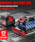Dual 4.0Ah batteries for Cordless Tiller Cultivator With 360 RPM 9 Inch Wide Electric Garden Tiller And 8000mAh Battery Powered Mini Cultivator