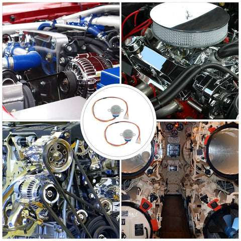 Dual Wire Stepper Motors For Cnc Engraving And Milling Rigs Boasting Geared Reducers in an automotive engine setup.