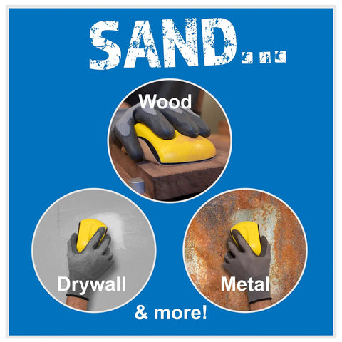 5 Inch Sanding Mouse Block With Hook And Loop Pad For Tight Spaces sanding wood, drywall, and metal surfaces