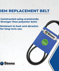 OEM Replacement Belt 265-864 For Scag 483157 Lawn Mower Drive Belt Durable High Quality shown in packaging