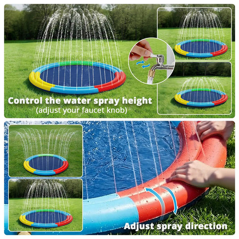 78 Inch Extra Large Non Slip Splash Pad For Kids And Dogs With Thicker Sprinkler Mat Backyard Outdoor Water Toy For Toddlers And Pets Durable Summer Fountain Play Pool For Family Fun And Cool Off