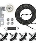 All In One Dryer Repair Kit For LG And Kenmore Dryers With Drum Roller Belt Idler Pulley And Spring Replacement Includes 4581EL2002C 4400EL2001A 4561EL3002A 4581EL3001E 4581EL2002A, showing contents