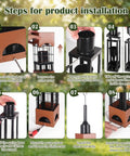 Installation steps for Squirrel Proof Outdoor Bird Feeders With 5 Pound Capacity Metal Tube Design Beefy Build Heavy Duty Chew Proof