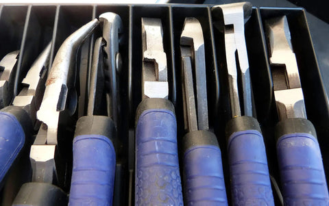 Compact Tool Sorter Pliers Organizer Tray For 11 Pliers Unclutter Your Toolbox Drawer Black Finish with various pliers