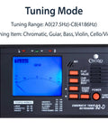 2 In 1 Digital Metronome Tuner For Guitar Bass Violin And Ukulele Chromatic Tuner With Metronome High Visibility LCD Precision Calibration Multi Instrument Tuning Practice Aid For Musicians, front view