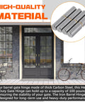 Close-up of weld-on bullet hinges, 3-1/8 x 1/2 in, 30-pack, heavy-duty carbon steel for gates and doors
