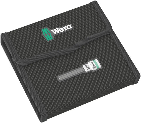 Zyklop Bit Socket Set Three Eighths Inch Drive Seven Pieces With Holding Function Non Impact in fabric case, Wera logo visible