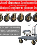 Trusted Beefy 8 And 10 Inch Swivel Caster Wheels 2 Pack Heavy Duty Pneumatic Rubber Casters for various utility carts.