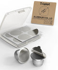 Aluminum Lids For Reusable Nespresso Original Line Capsules 200 Pack, Self Adhesive No Fuss Foil Seals with capsules
