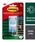 Clear Large Hook Set Of Four For Damage Free Hanging Includes Eight Large Strips Each Hook Holds Up To Four Pounds No Tools Required