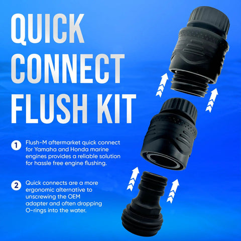 Outboard Quick Connect Flush Kit For Yamaha And Honda Boats And Engines, Hassle Free Flush Solution That Keeps Your Motor Happy, Compatible With Yamaha V Max SHO XTO Offshore And Honda Four Stroke Engines From 60 HP To 425 HP, Black