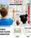 Children using Laminated Periodic Table Of Elements Chart 9 By 12 Inch Chemistry Reference Poster Cheat Sheet Study Guide