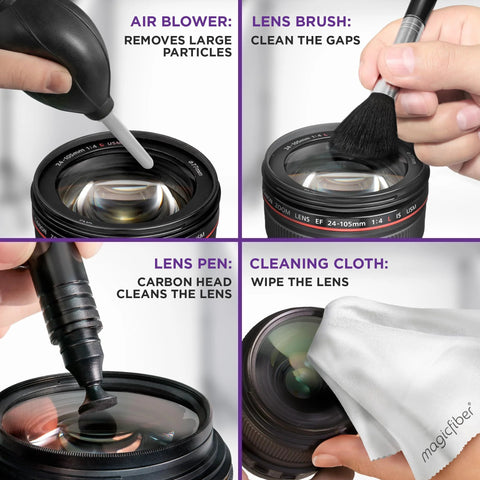 Altura Photo camera cleaning kit: air blower, lens brush, lens pen, magicfiber microfiber cloths.