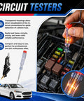 Top Shelf Car Fuse Assortment Kit With 120 Pieces Covering Ten Amp Ratings From Two To Thirty Five featuring circuit tester in use.