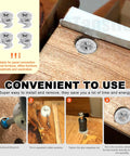 Three In One Furniture Connecting Hardware Kit With Cam Locks And Dowels, 270 Pcs Featuring Installation Steps