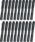 20 Pack Pen Light Flashlights, 5.12 Inch Aluminum Pocket LED Lights With Clip, Waterproof, arranged in rows
