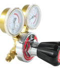 Oxygen And Acetylene Regulators Combo For Oxy Fuel Welding And Cutting, 25HX Series, with brass body and chrome bonnet