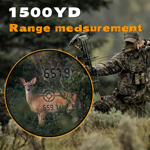 Deadly Accurate 1500 Yard Laser Rangefinder For Serious Hunters And Golfers Rechargeable Waterproof Scope With 6X Magnification And Slope Compensation In Camo That Is Truly Slick Top Shelf Gear