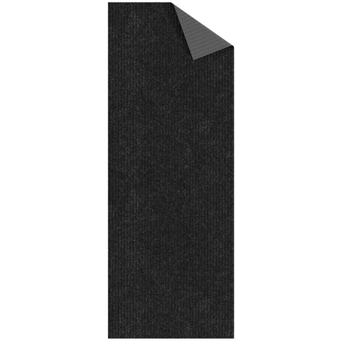 Non Slip Rug With Scrape Rib Pile For Indoor And Outdoor Use Durable Polyester That Traps Dirt Easy Clean Grippy Ultra Flat And Curl Resistant Black 2 Ft By 12 Ft