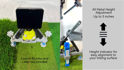 Leveling And Alignment Stand For R10 Launch Monitor Compatible With Ryobi ELL1501 Line Pointer Ball Alignment Tool Steel Frame