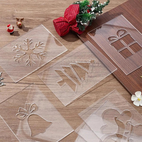 Rad Eight Piece Router Template Stencil Kit For Wood Crafting And Fabric Decor Precision Cut Acrylic Stencils with holiday patterns