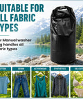 Grab And Go Portable Travel Washing Machine With Retractable Clothesline For Hotels Cruises And Camping Easy Manual Hand Wash Bag that handles all fabric types outdoors.