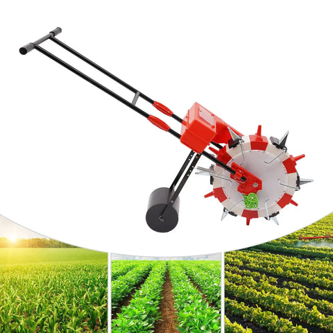 Walk Behind Garden Seeder With Six Nozzles Handy Manual Push Planter For Peanuts Corn And Beans Row Crops Precision Sowing Built Tough