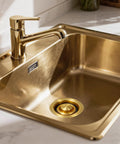 Heavy Duty Garbage Disposal Flange With Sink Drain Stopper, 304 Stainless Steel Brushed Gold Kitchen Adapter with faucet.