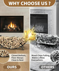 Comparison of Built Tough Heavy Duty Metal Firewood Rack For Indoor And Outdoor Use With 24 Inch Large Capacity Arc Shape Design and another rack