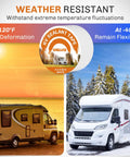 Weather resistant RV Roof Tape Sealant 4 Inch 50 Foot Natural White Heavy Duty Roof Repair Tape for varying climates.